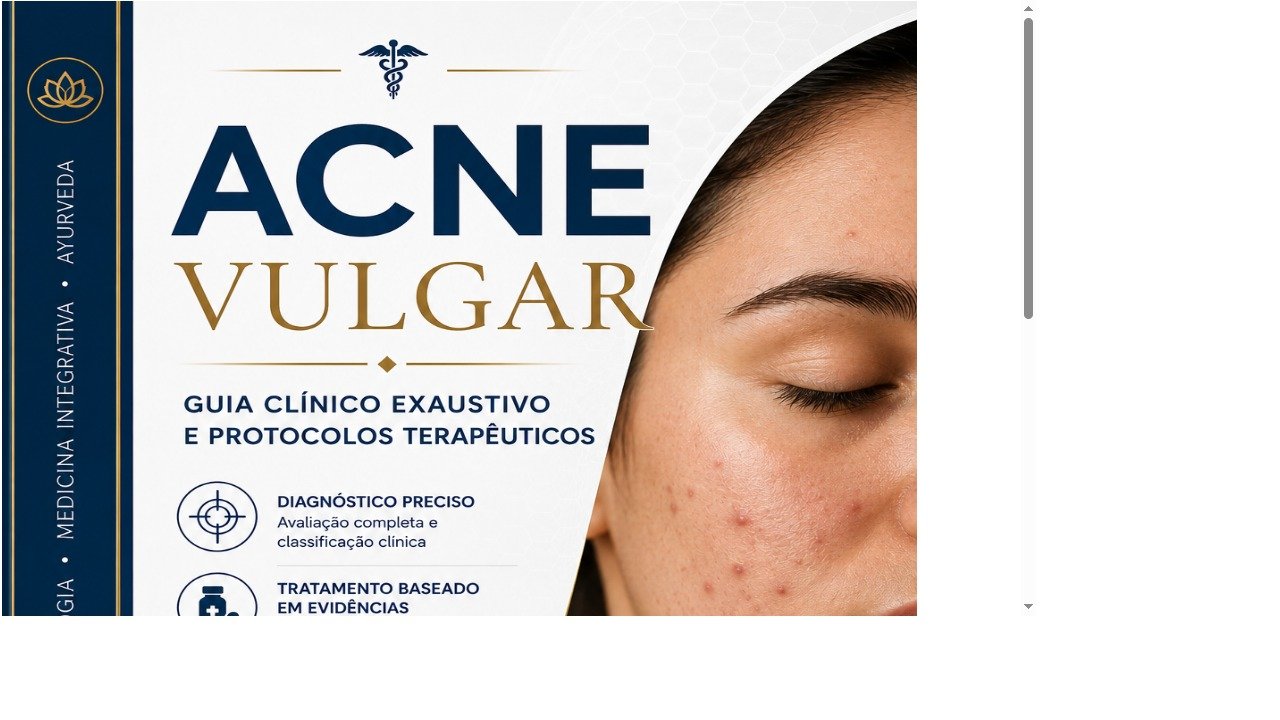 Capa do eBook Acne — Guia Completo para Pacientes